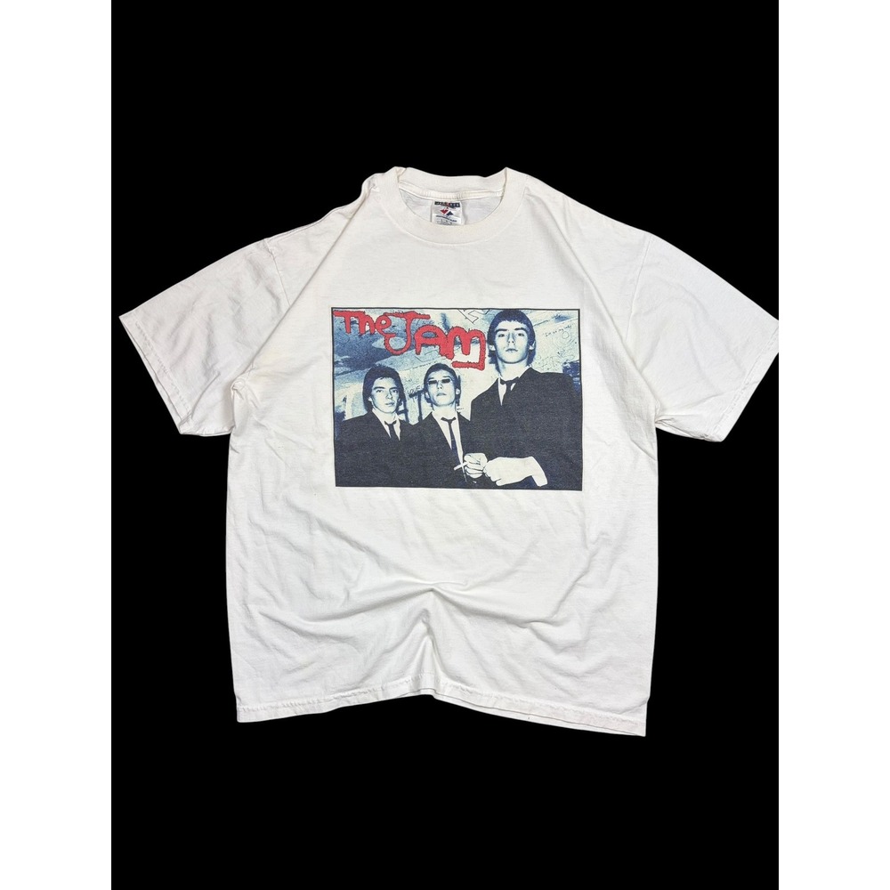 The Jam Vintage Band T-Shirt Jerzees‎ Heavyweight White Graphic Tee Mens Large